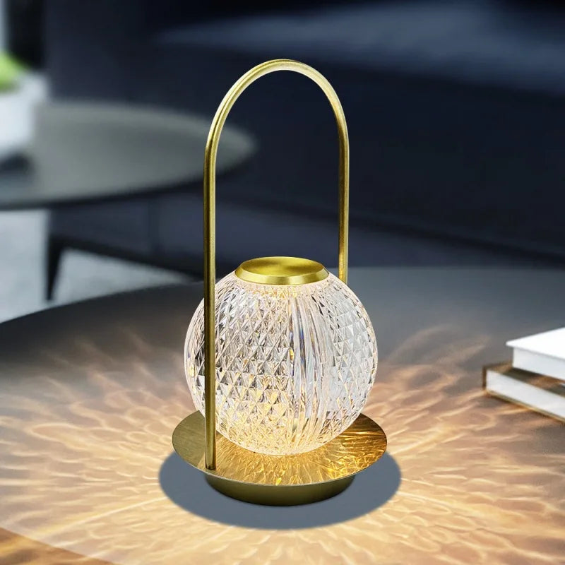 Diamond LED Rechargeable Crystal Acrylic Table Lamp