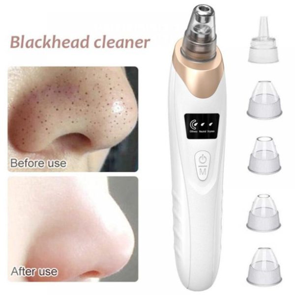 Electric Blackhead Remover, Vacuum Acne Cleaner,5 Heads Suction Machine